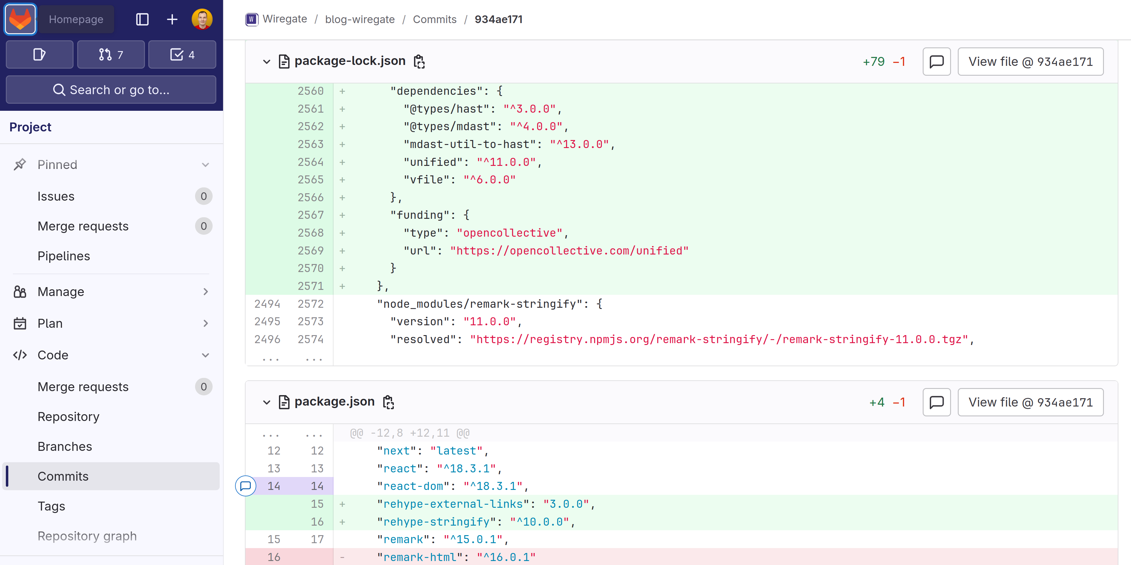 Git Commit Diff